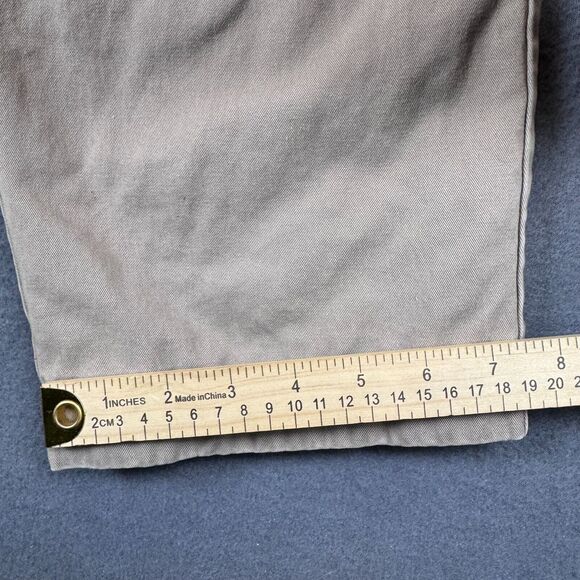 J Crew Pants Men 33x32 (Actual 32x30) Tan Beige Chino Flannel Lined Pleated - Picture 8 of 12